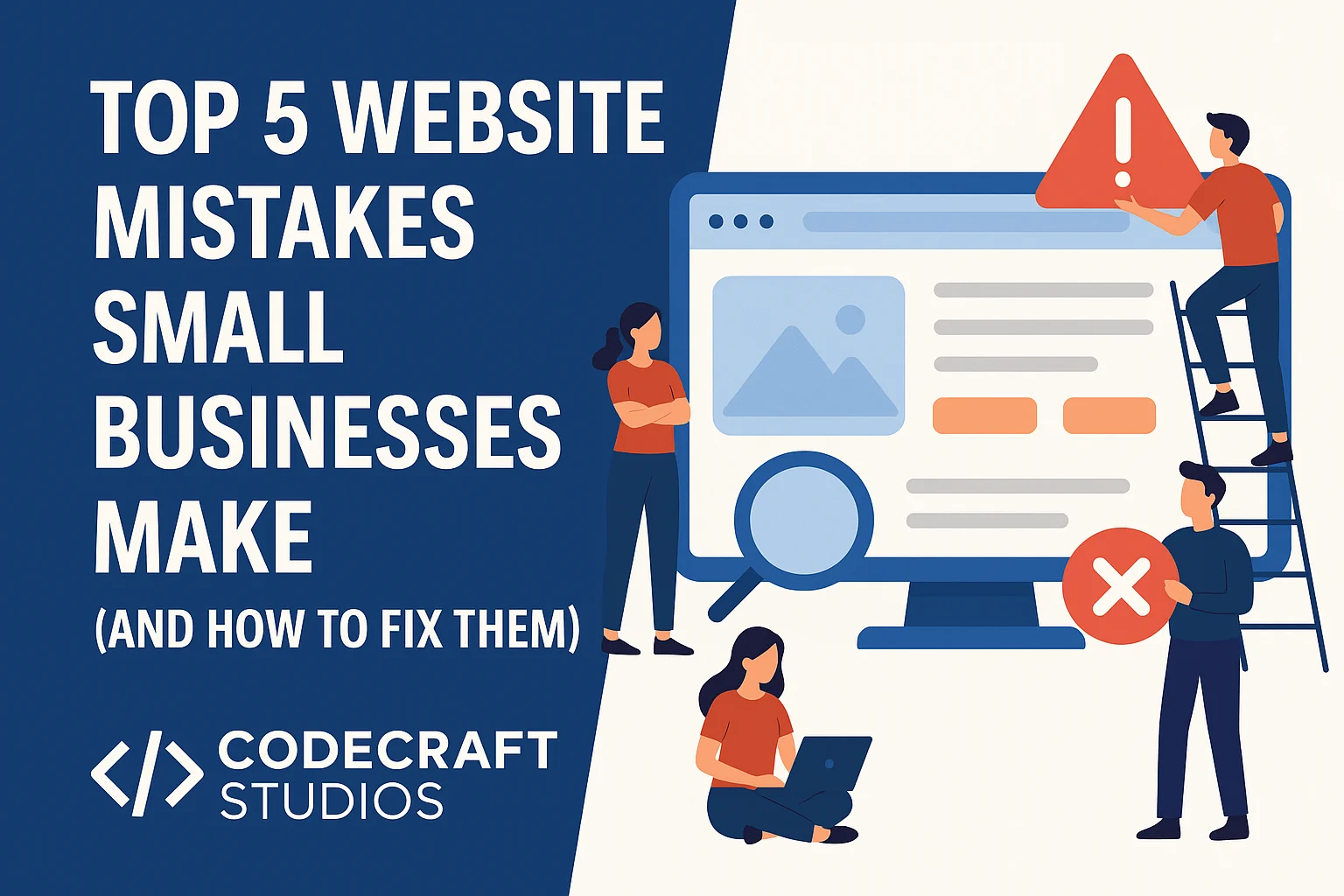 Top 5 Website Mistakes Small Businesses Make | CodeCraft Studios