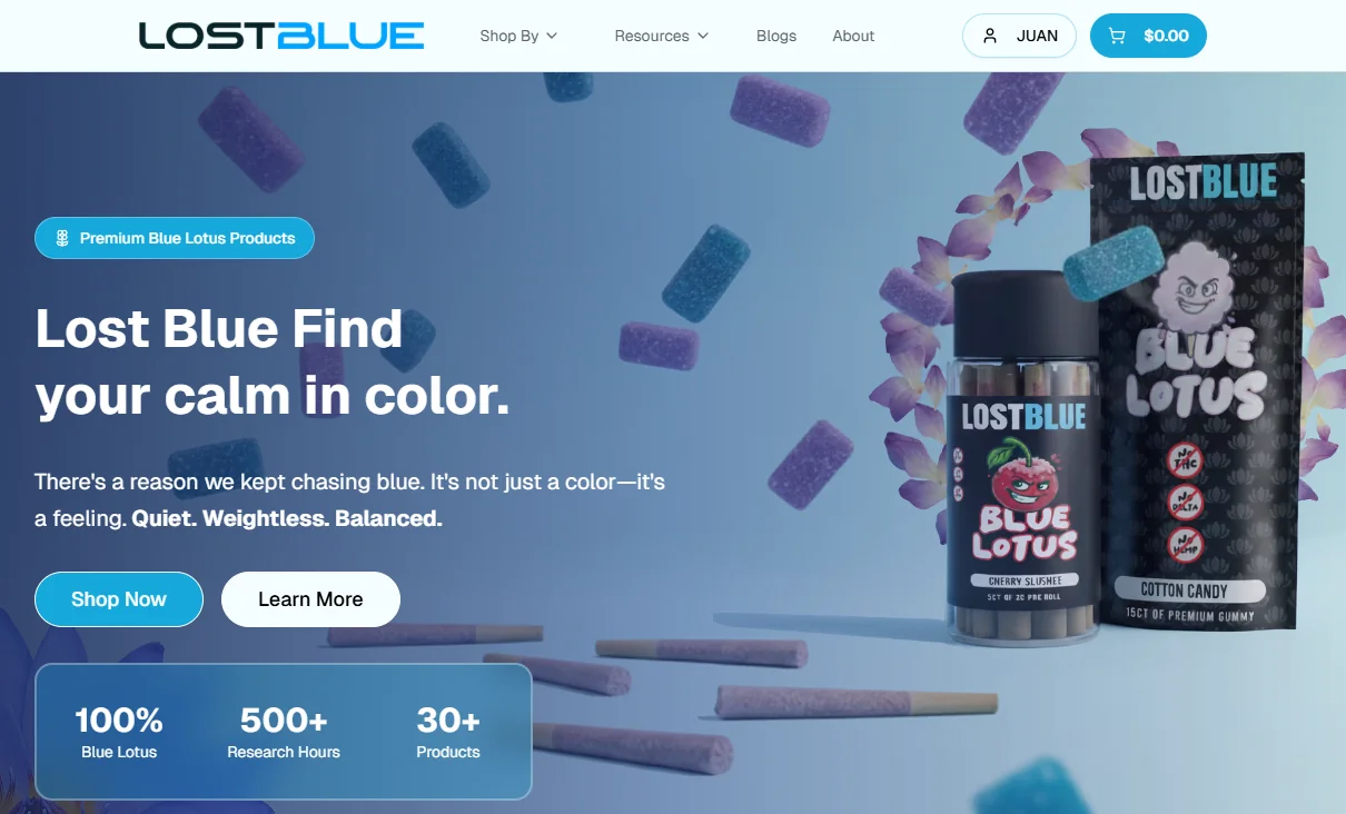 Lost Blue home page
